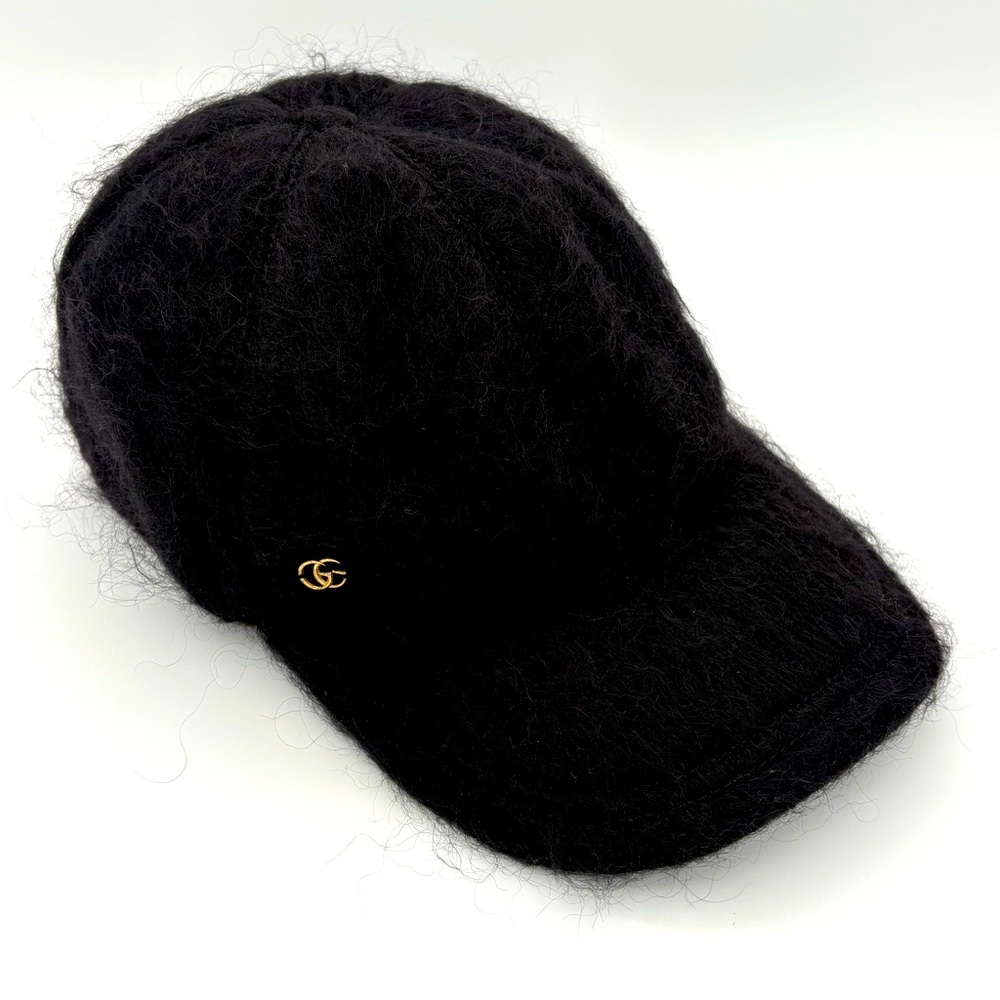 Gucci GG black Mohair Baseball Cap 🧢 Size L (58cm)